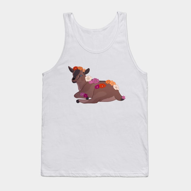 Lesbian Pride Baby Goat Kid Tank Top by celestialuka